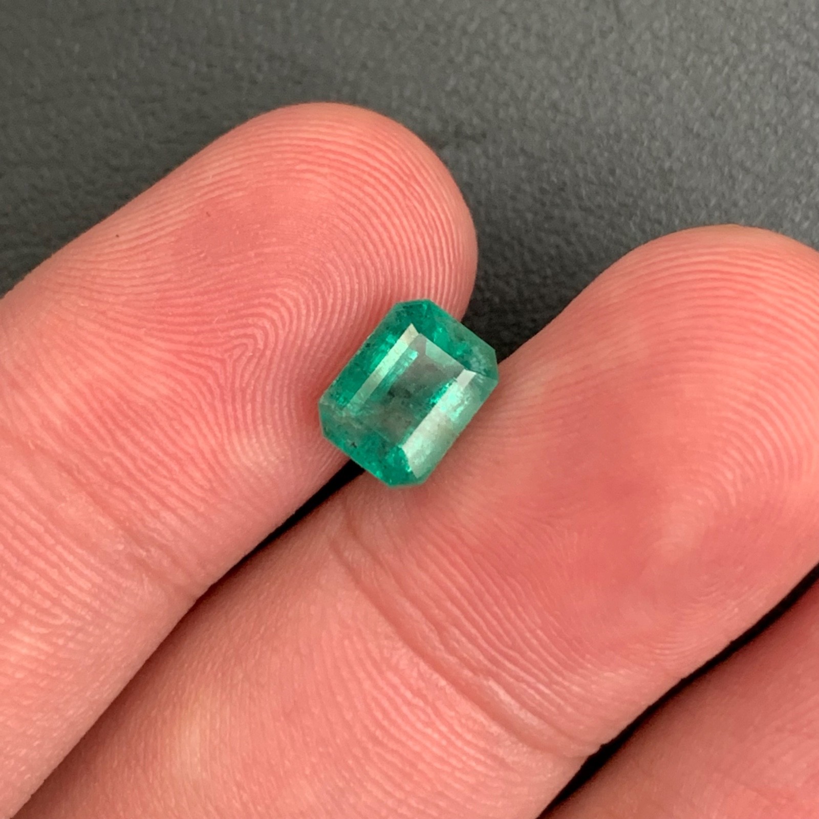 2.44 Ct Natural Zambian Emerald Green Octagon Cut Loose Gemstone