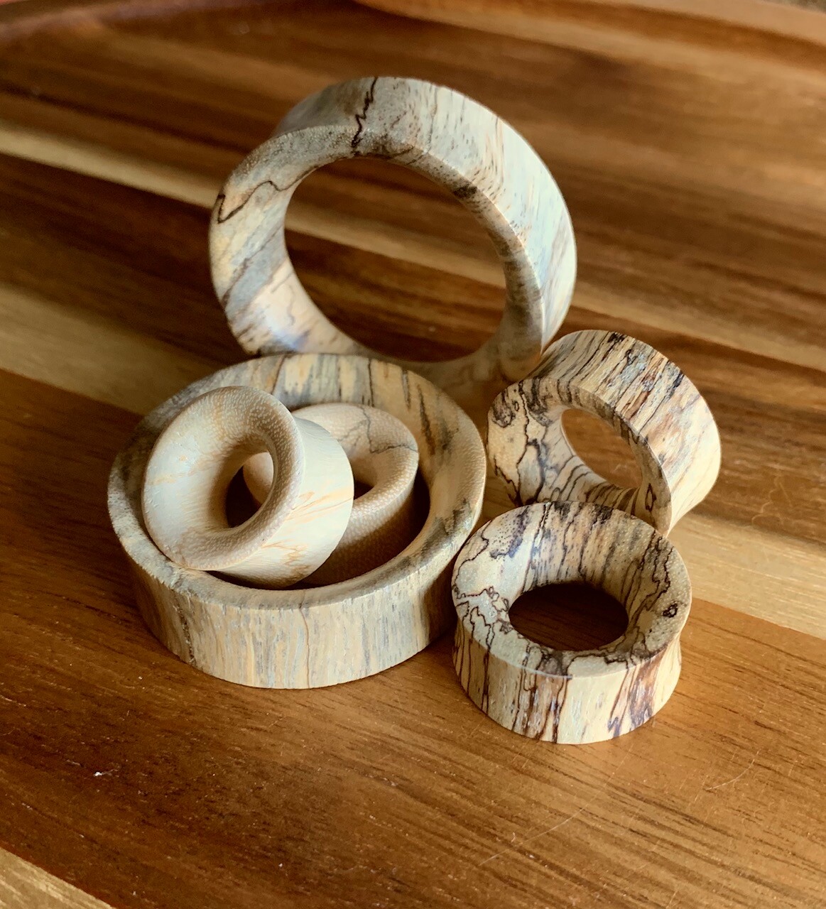 PAIR Tamarind Wood Tunnels Plugs Organic Gauges Earlets Body Jewelry