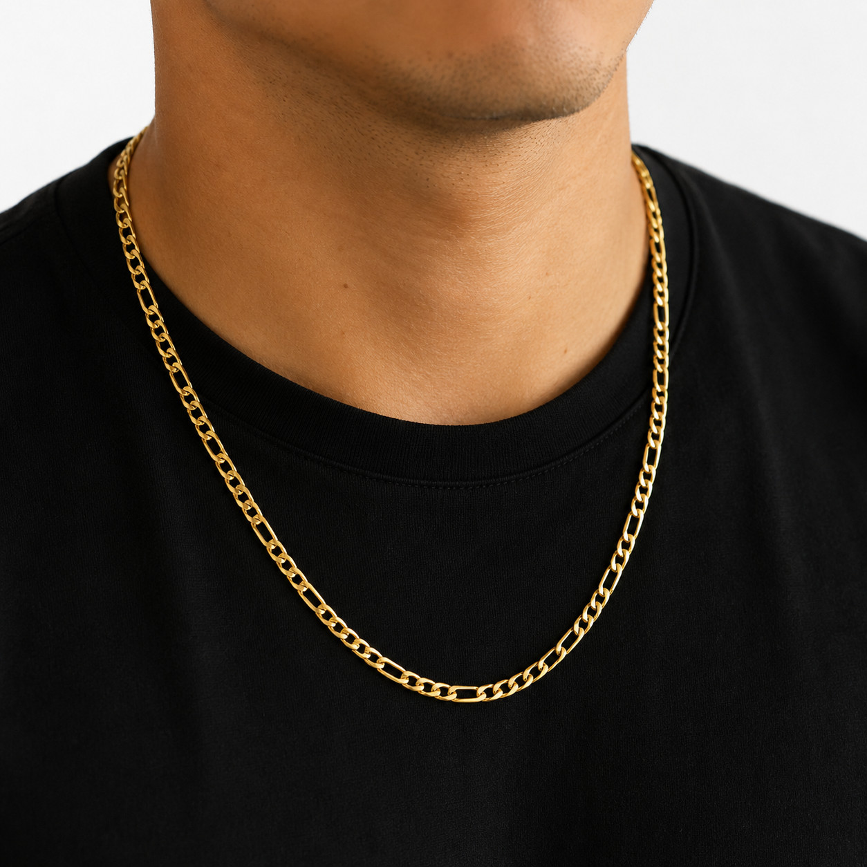 Diamond Cut Chain 18K Gold Filled Mariner Necklace 19.5″ Unisex Jewelry
