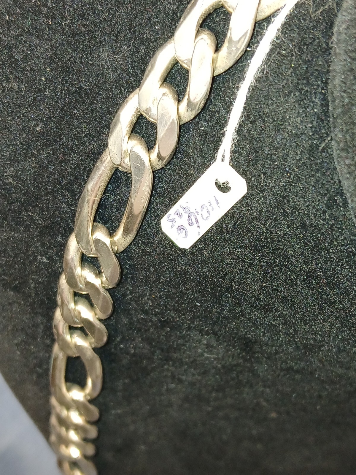 Sterling Silver 110 gram 3+1 Figaro / Cuban Link .925 Silver Italy 10.8MM