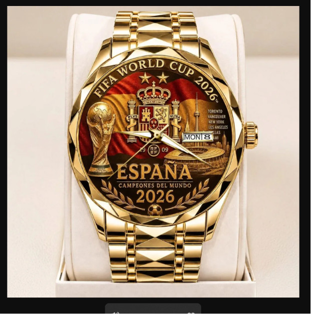 Spain National Team 2026 FIFA World Cup Champions Alloy Luxury Quartz Watch2