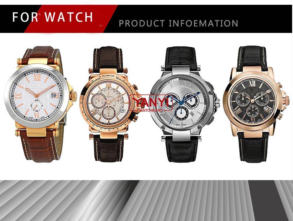 Genuine Leather Watch Strap Fit for Gc 22x13mm 20x11mm Notched Wristwatches Band