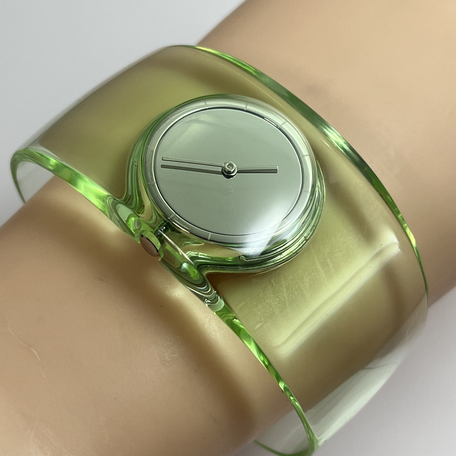 Seiko Issey Miyake O NY0W001 Tokujin Yoshioka Qz Light Green Bungle Case #B779