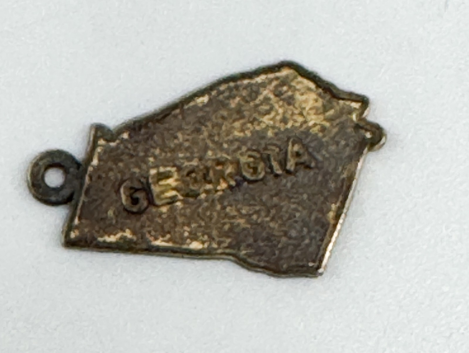 GI Rishi Alexander Georgia Peach State Sterling Silver Gold Plate Pendant Charm