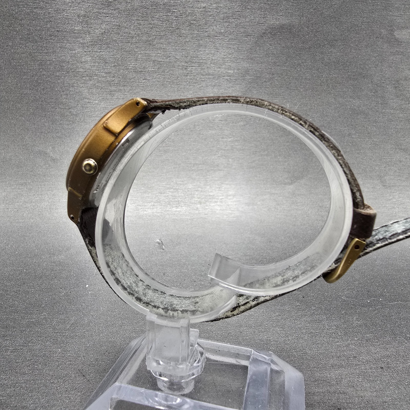 Seiko Alba Moon Phase Watch Women 27mm Champagne Dial Gold Tone Date New Batt GH