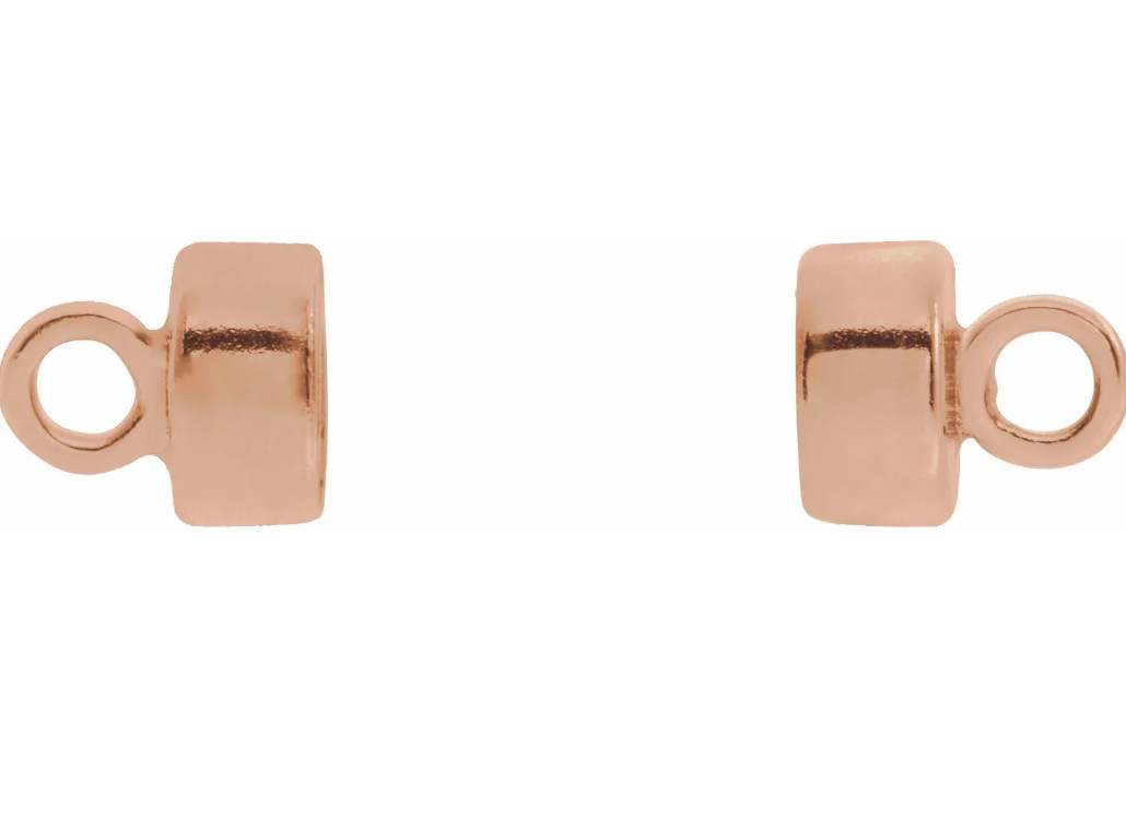 (3) 4.5mm TINY 14k Rose GOLD FILLED MAGNETIC CLASP 1/2″ Extender 5mm spring ring
