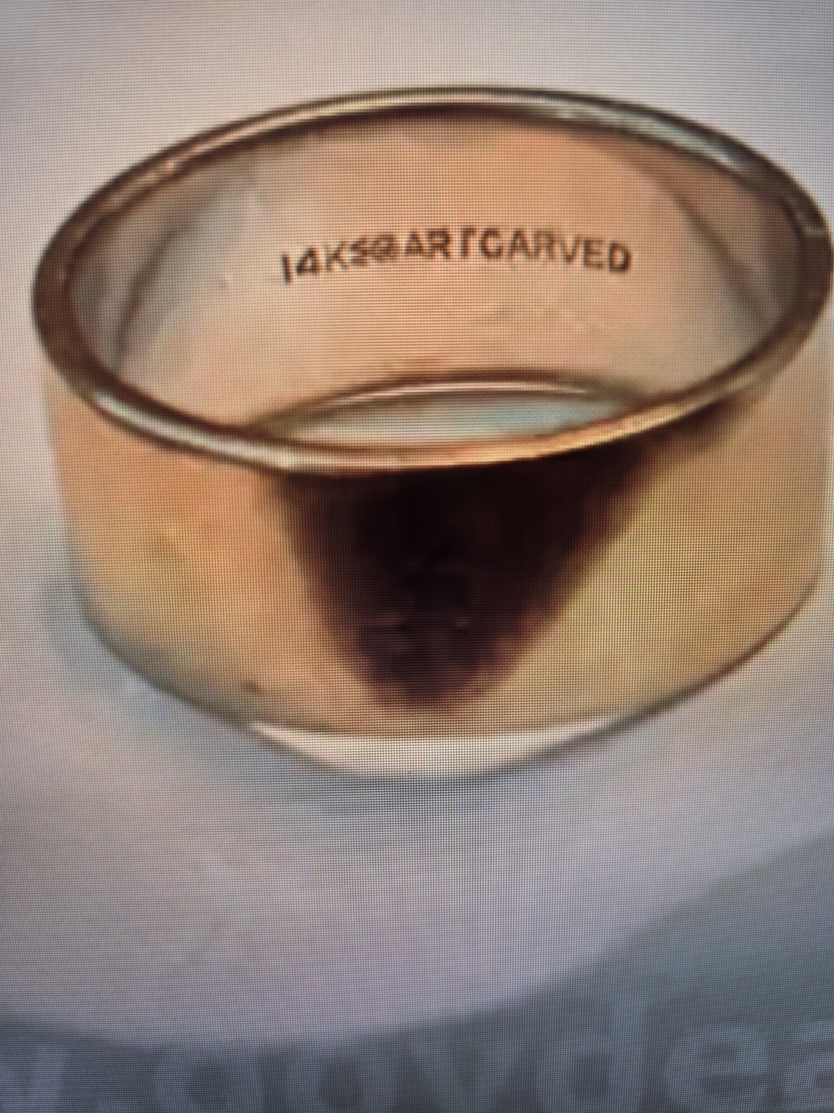 14K White Gold Band Ring Size 7 No Stone