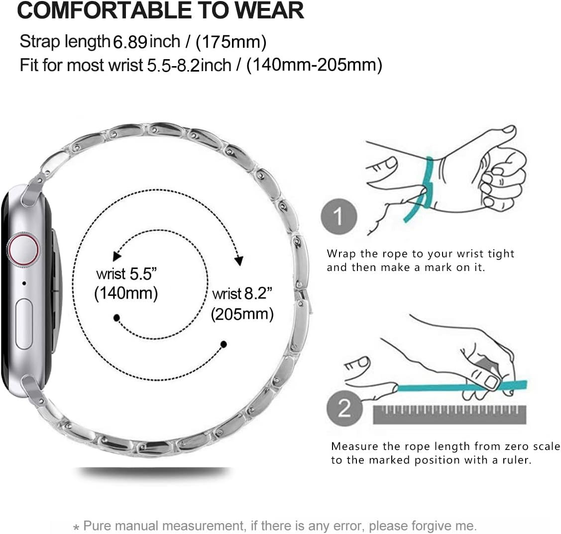 Band and Case Compatible with Apple Watch Series 11/10 42Mm, Bling Rhinestone Di