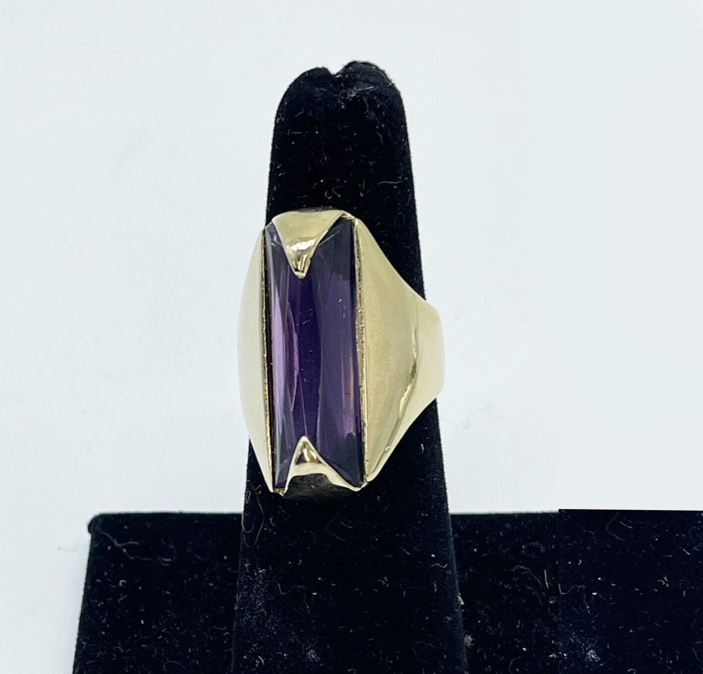 VINTAGE Thierry Mugler Crystal Cocktail Ring in suede pouch