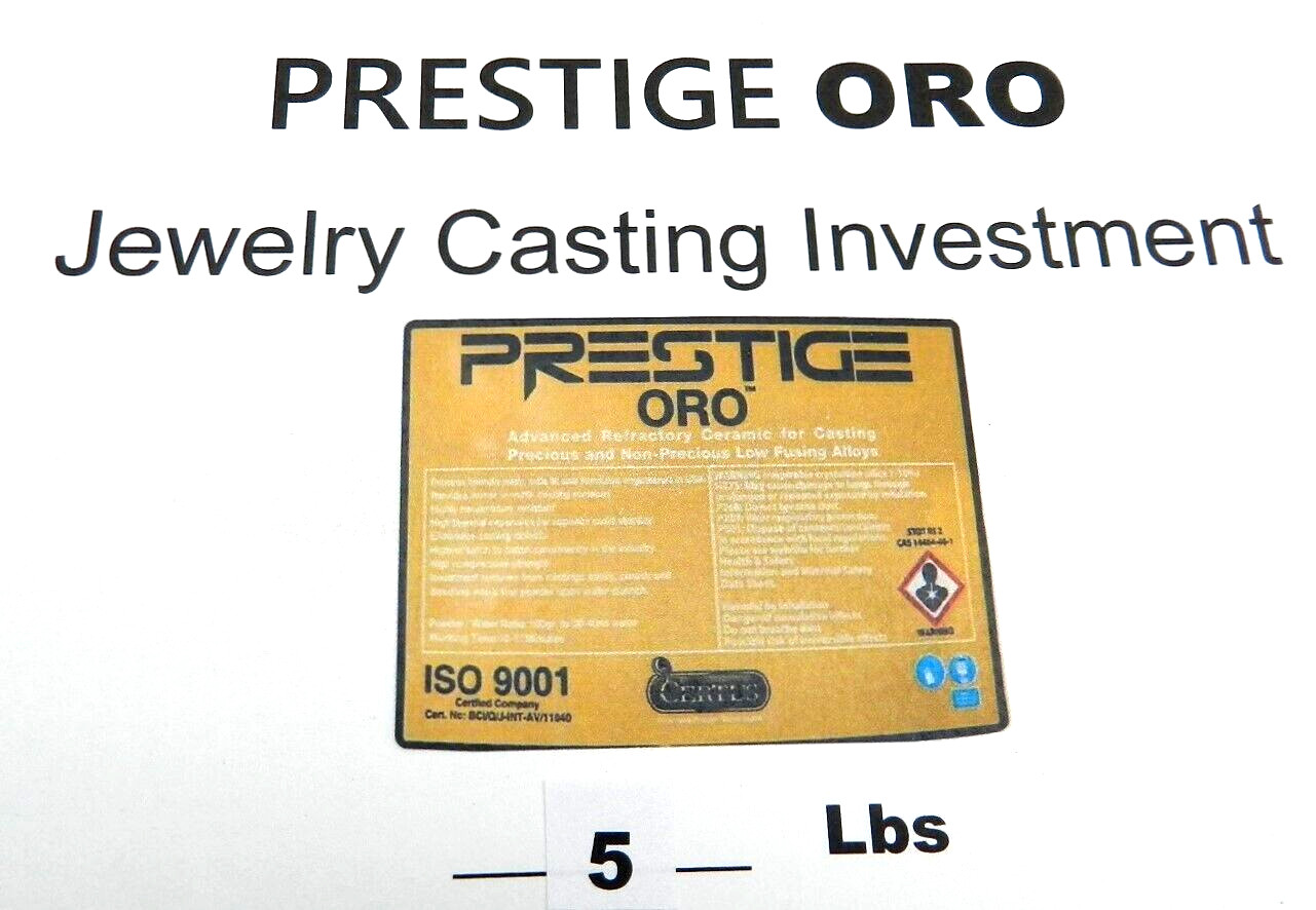 Jewelry Casting Powder Investment Jewelry Making Gold & Silver 5Lbs Prestige ORO