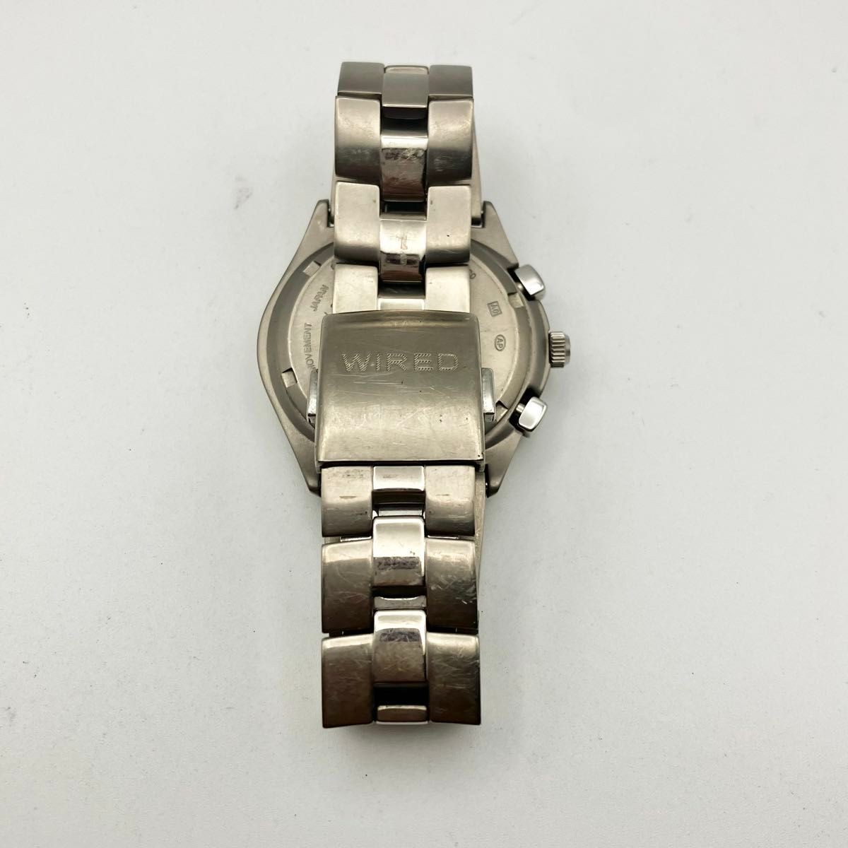 Seiko Wired Chronograph Men’s Titanium Red Dial Date Quartz Watch From Japan