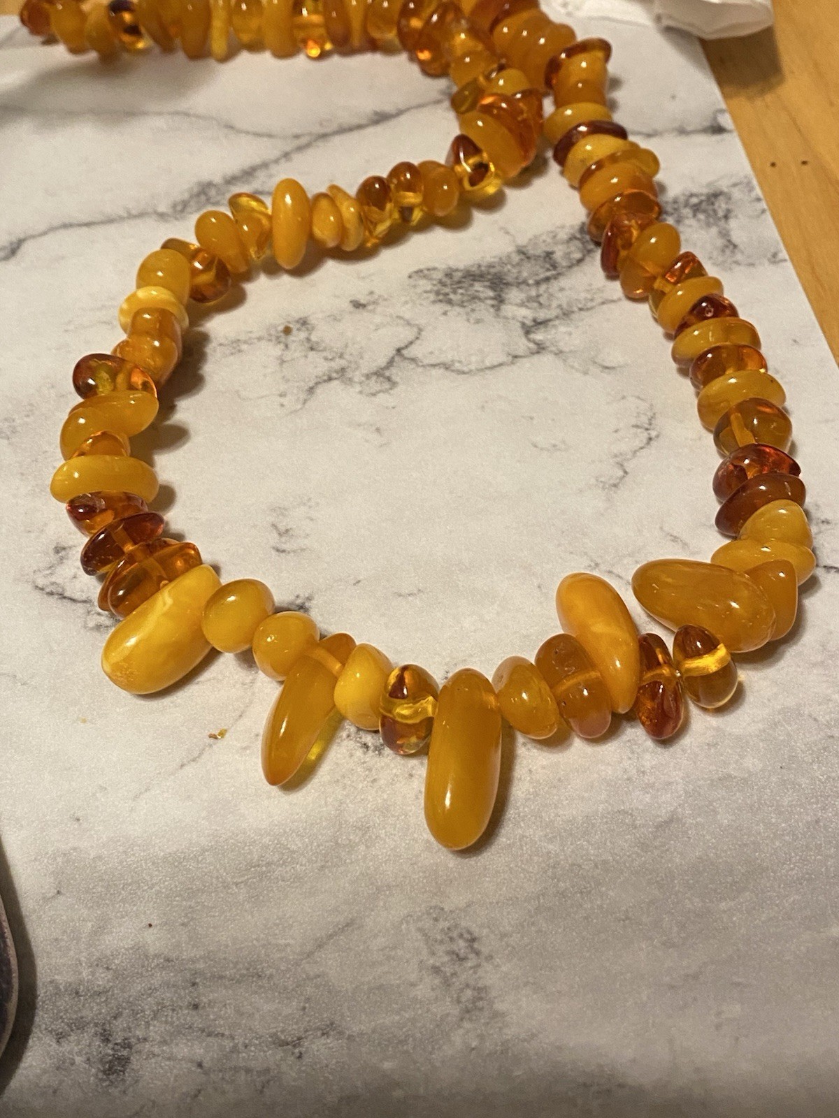 Set of 2 Amber Necklaces 21 and 16. New. No Tags. Great Gift for Any Occasion .