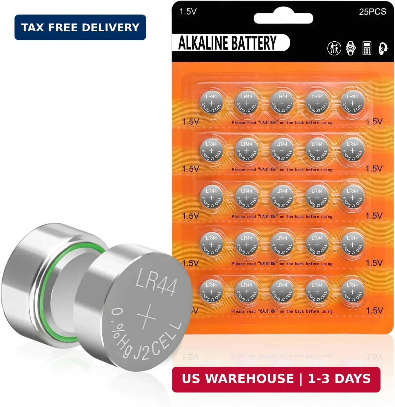 25x LR44 AG13 A76 357 303 Button Cell Battery for Watch Calculator Toys 1.5V