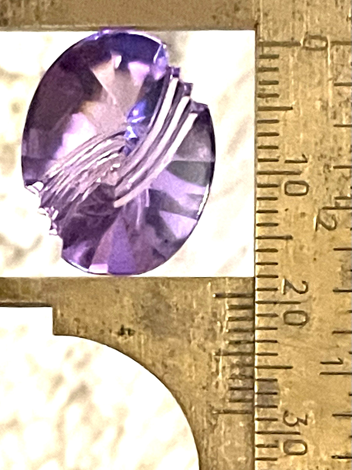 Beautiful Rose de France Quartz Gemstone,Special Laser Cut,11.75cts,19.5X15.2 mm