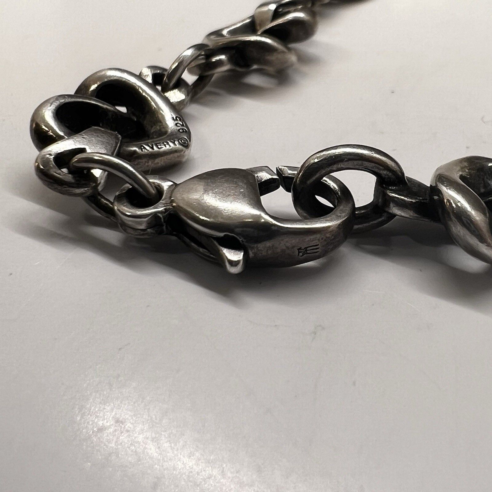 Retired James Avery Sterling Silver Open Heart Love Knot 6.5” Bracelet
