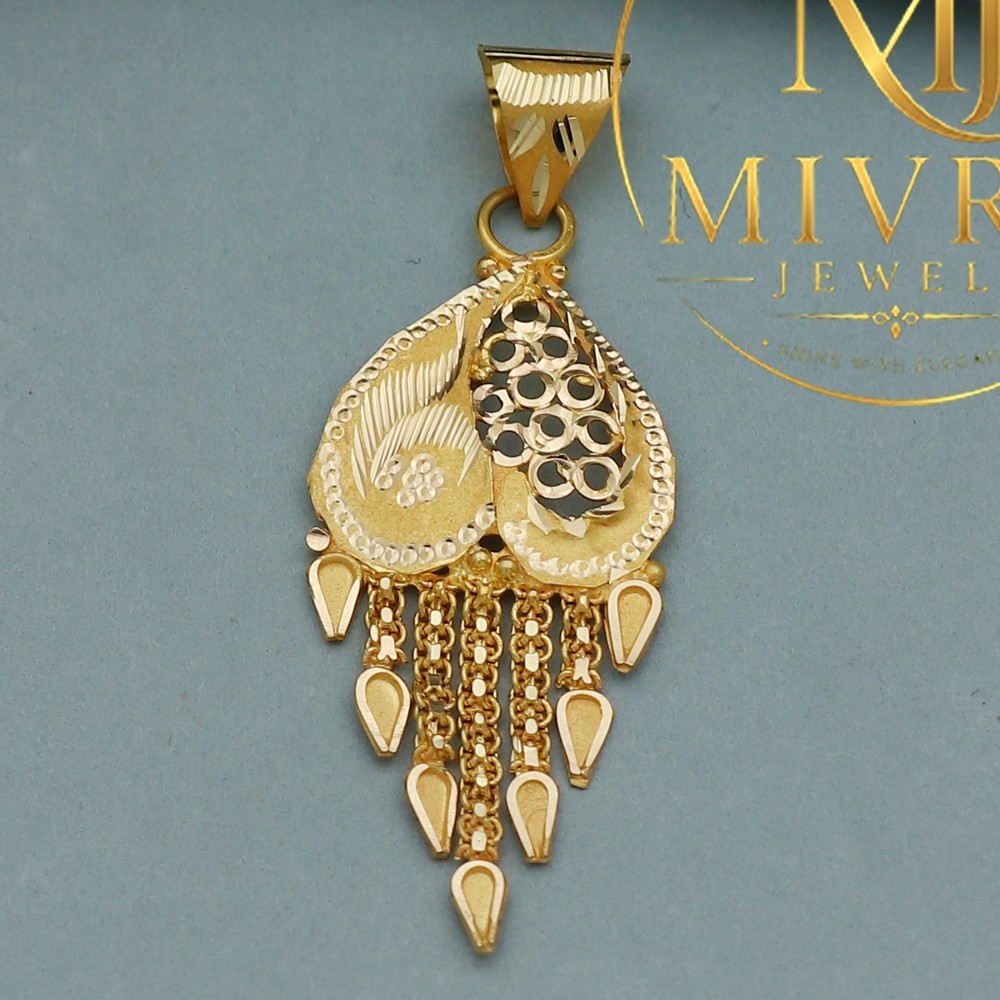20K Seal Solid Gold Pendant 4.1cm Designer Business Men Jewelry Handcrafted Gift