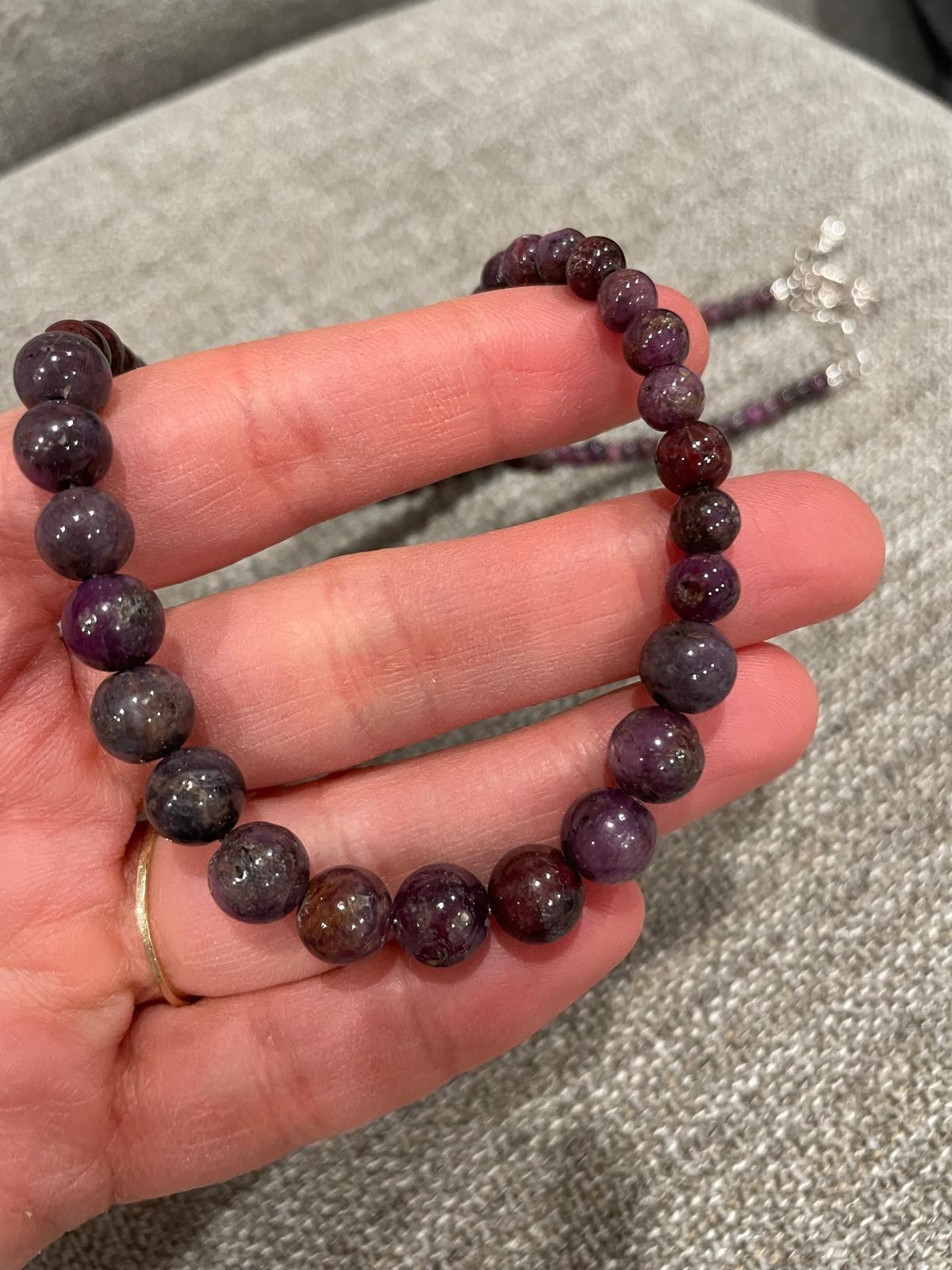 Jay King DTR Mine Finds Sterling Silver Burgundy Corundum Bead Necklace 18-21″