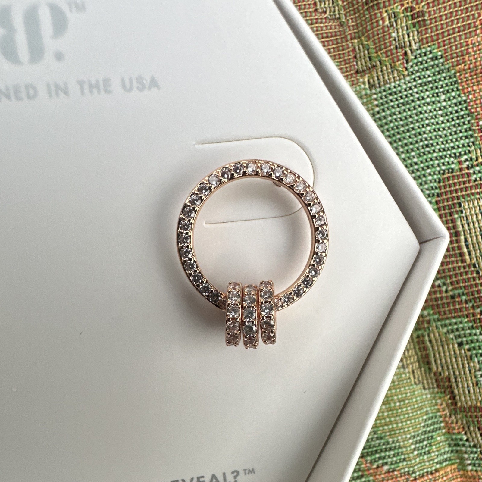 Bomb Party OG Stud Hoop Earrings Pavé CZ Rose Gold Plated “We’re Here For It”