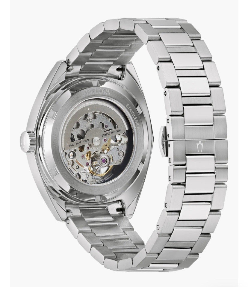 Bulova Men’s Surveyor Exhibition Front & Rear Stainless Steel 96A292 BNIB Unworn