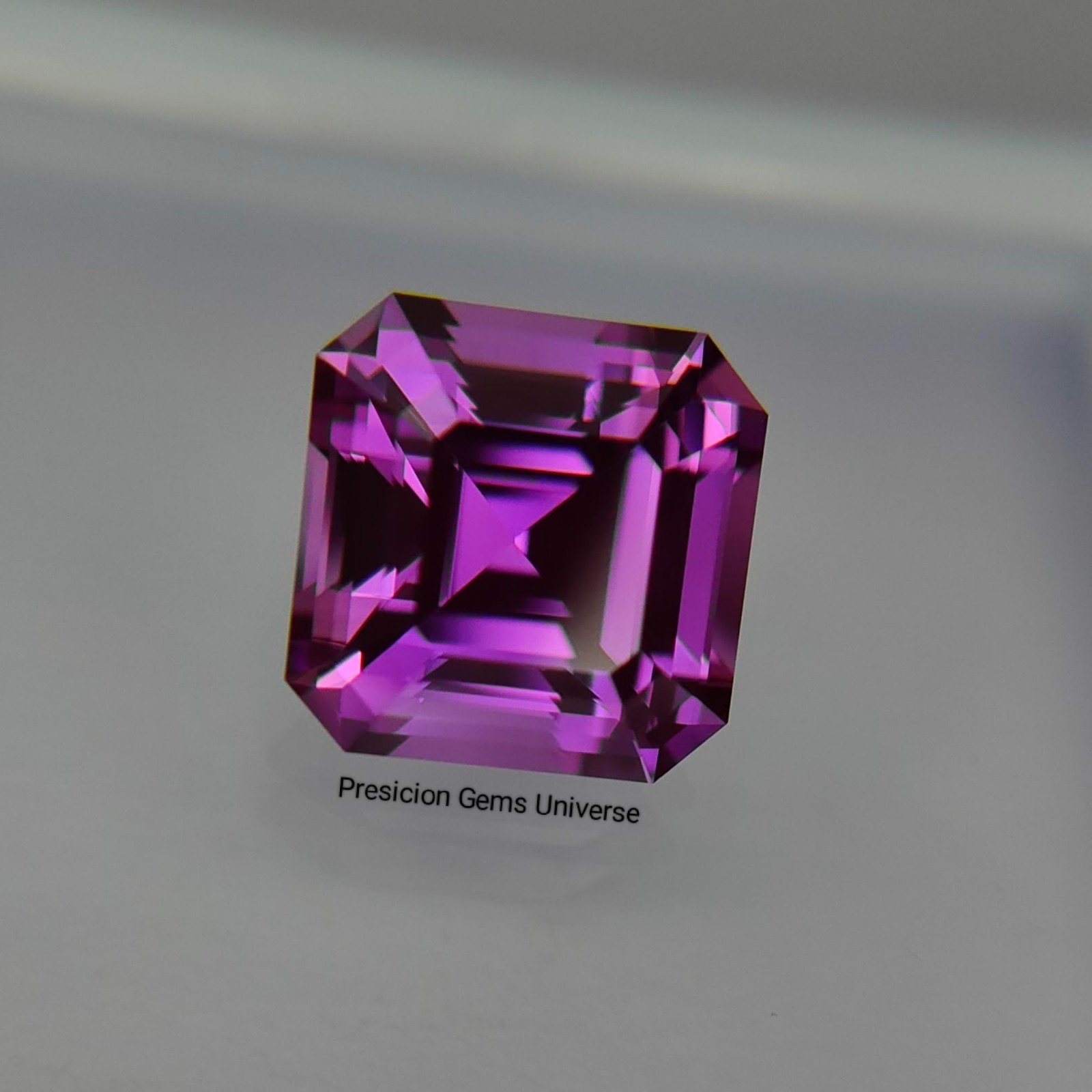 6.20 Ct Precision Cut Lab Bi Color Sapphire, Lab Created Purple Sapphire Gems