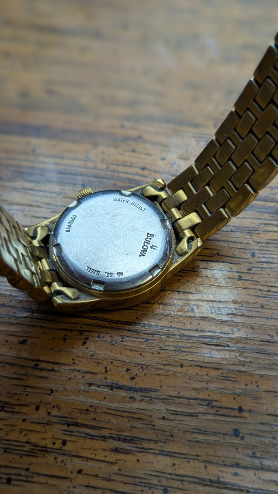 Bulova Gold Tone Diamond Watch C960495 (Needs Battery)