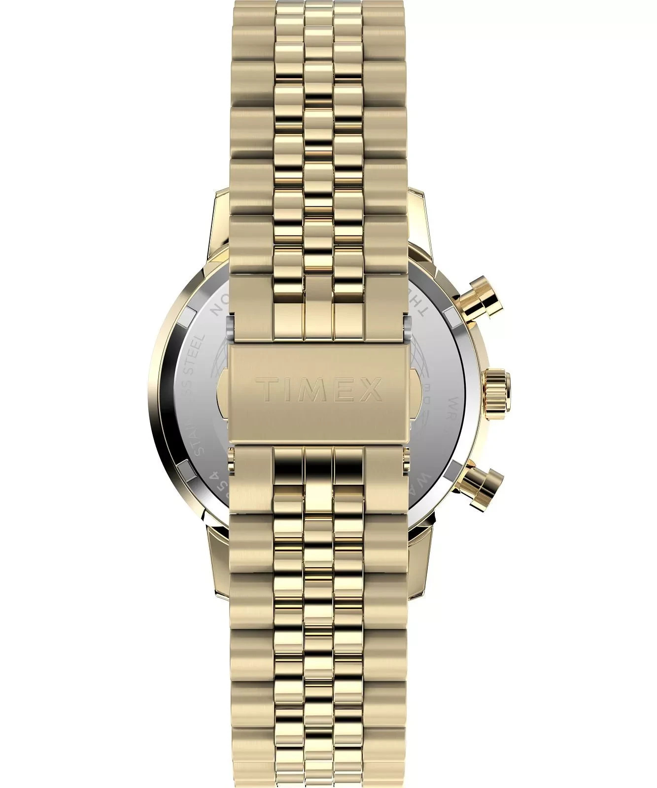 Timex Marlin TW2W59900 Men’s Black Dial Gold-Tone Chronograph Bracelet Watch New