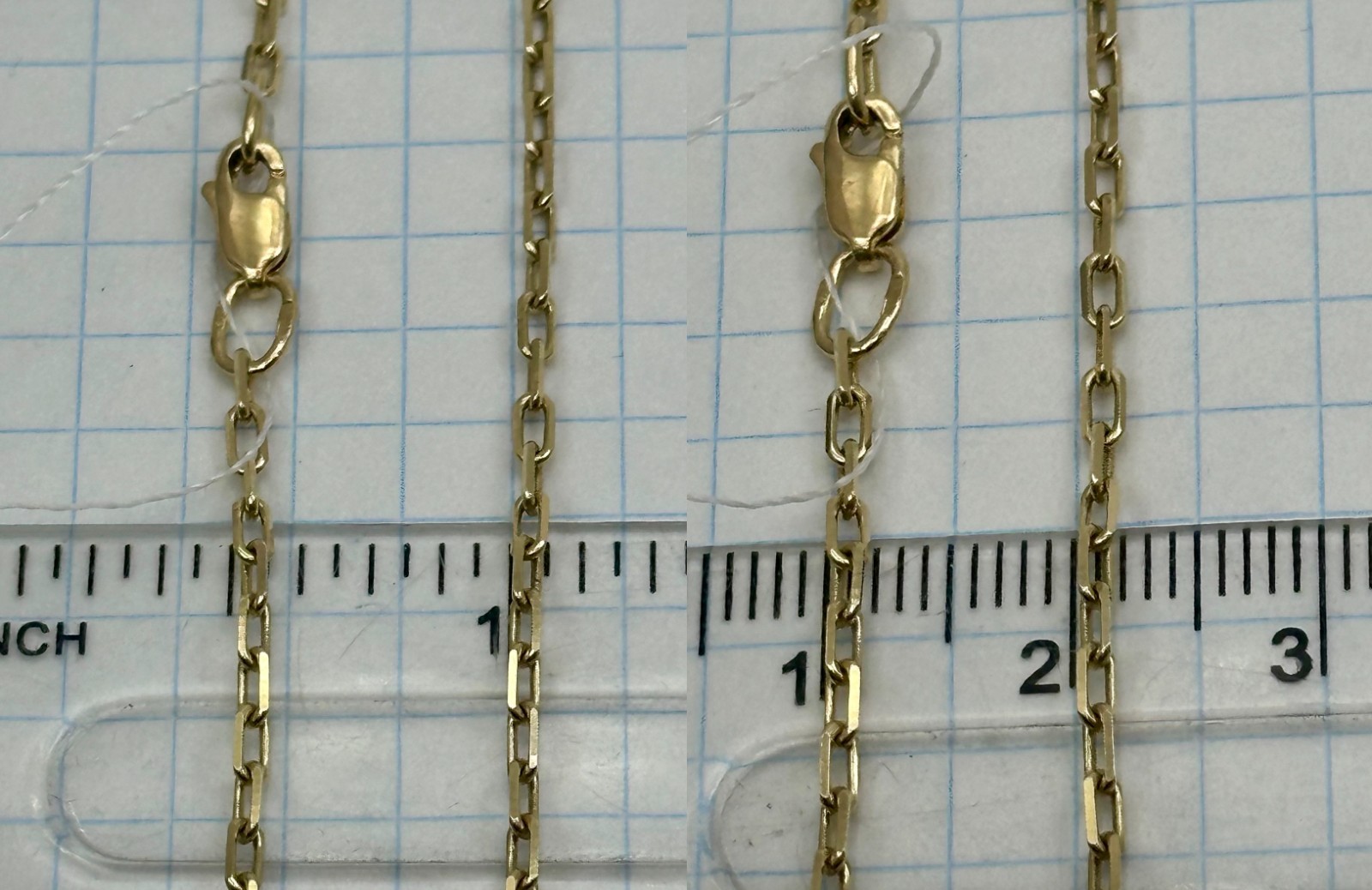 Vintage 14K 585 Yellow Gold Chain Original Tag 23.62 in 5,46 g. Full Weight
