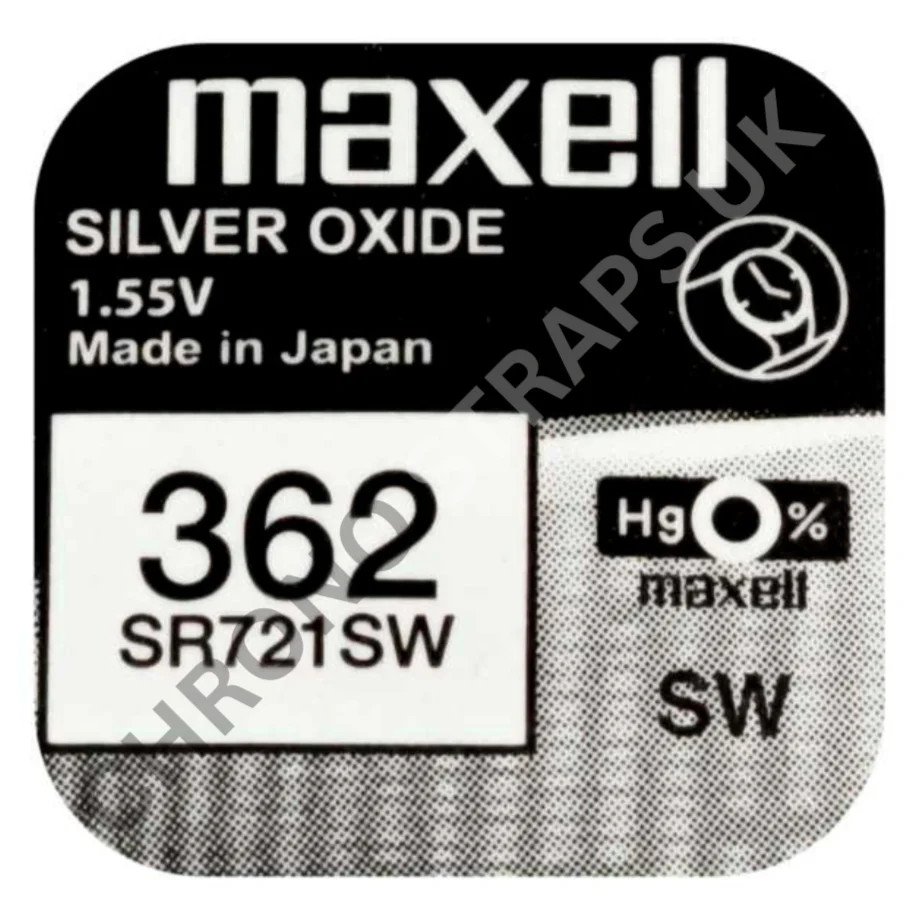 Maxell 362 / SR721SW Silver Oxide Watch Battery