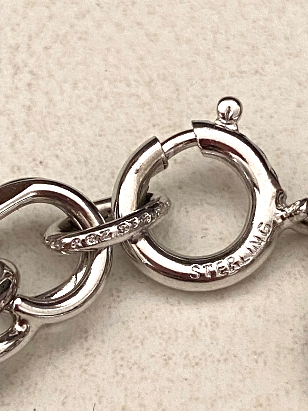 Vintage Fixed Double Link Charm Bracelet Sterling Silver 7.25” unisex