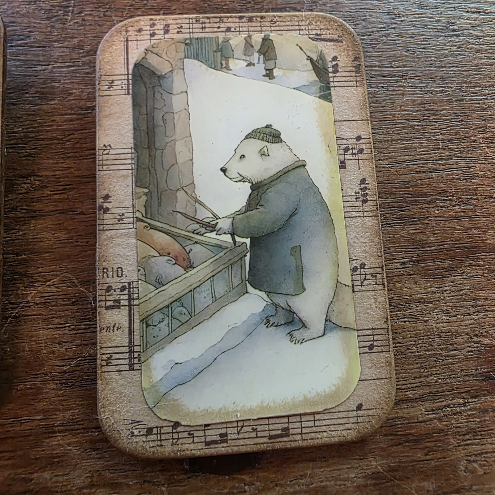 Dark Academia Handmade Brooch Storybook Animal Vtg Pin Charm Junk Journal OOAK