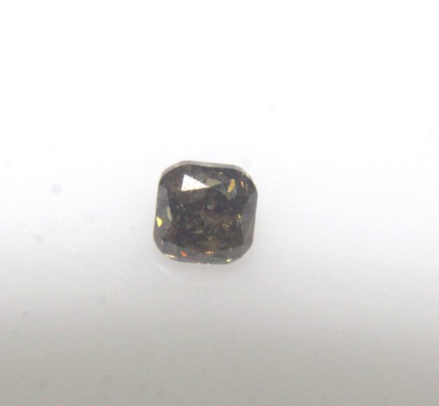 0.11Cts Cushion Shape Fancy Yellow Color Rose Cut Diamond 2.56×2.51×1.85 MM