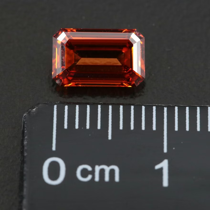 1.49 CT Lab Grown Fancy Vivid Orange Diamond w/IGI Report VS1 Clarity