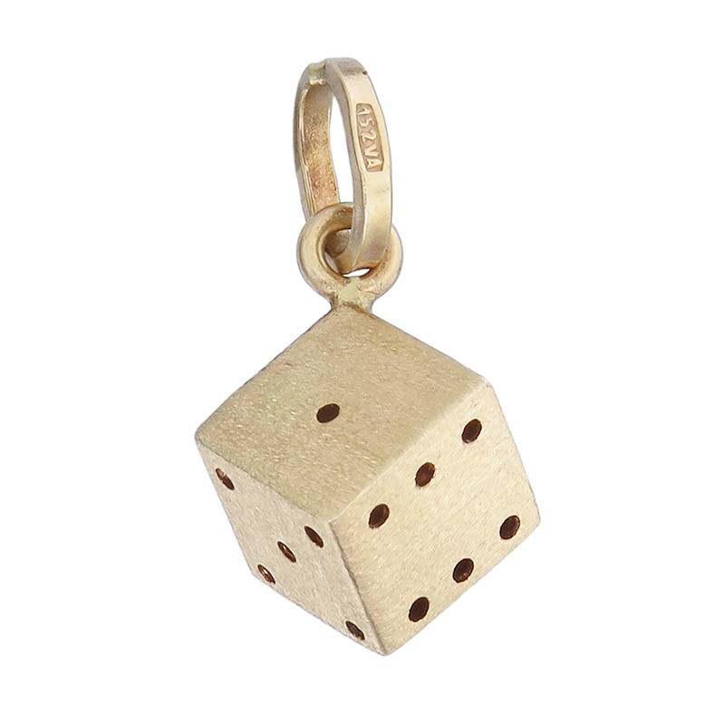 Pendant Cube 750 Yellow Gold Italy