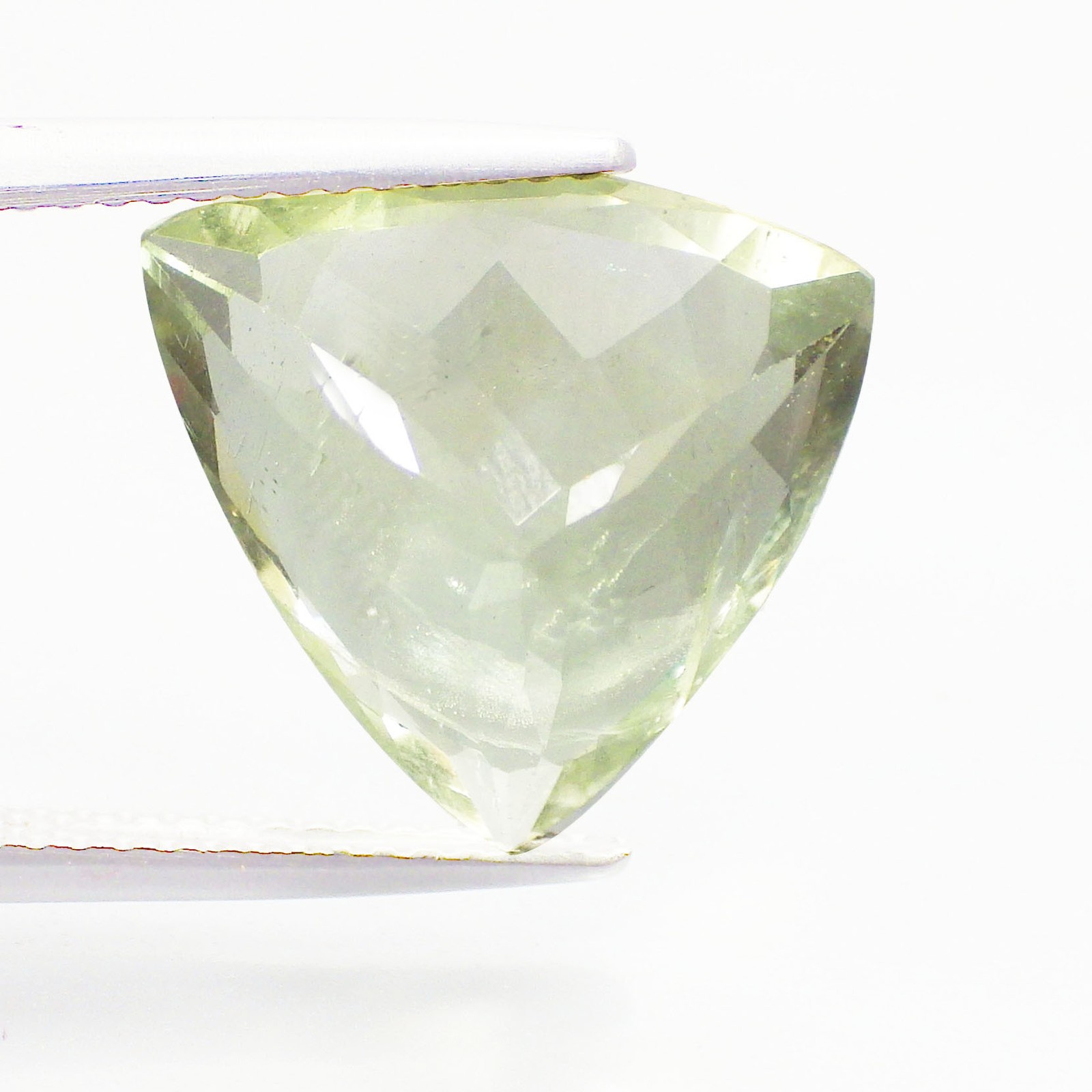 7.21 Cts FABULOUS TRILLION SHAPE (14 x 13 mm) NATURAL GREENISH YELLOW AQUAMARINE