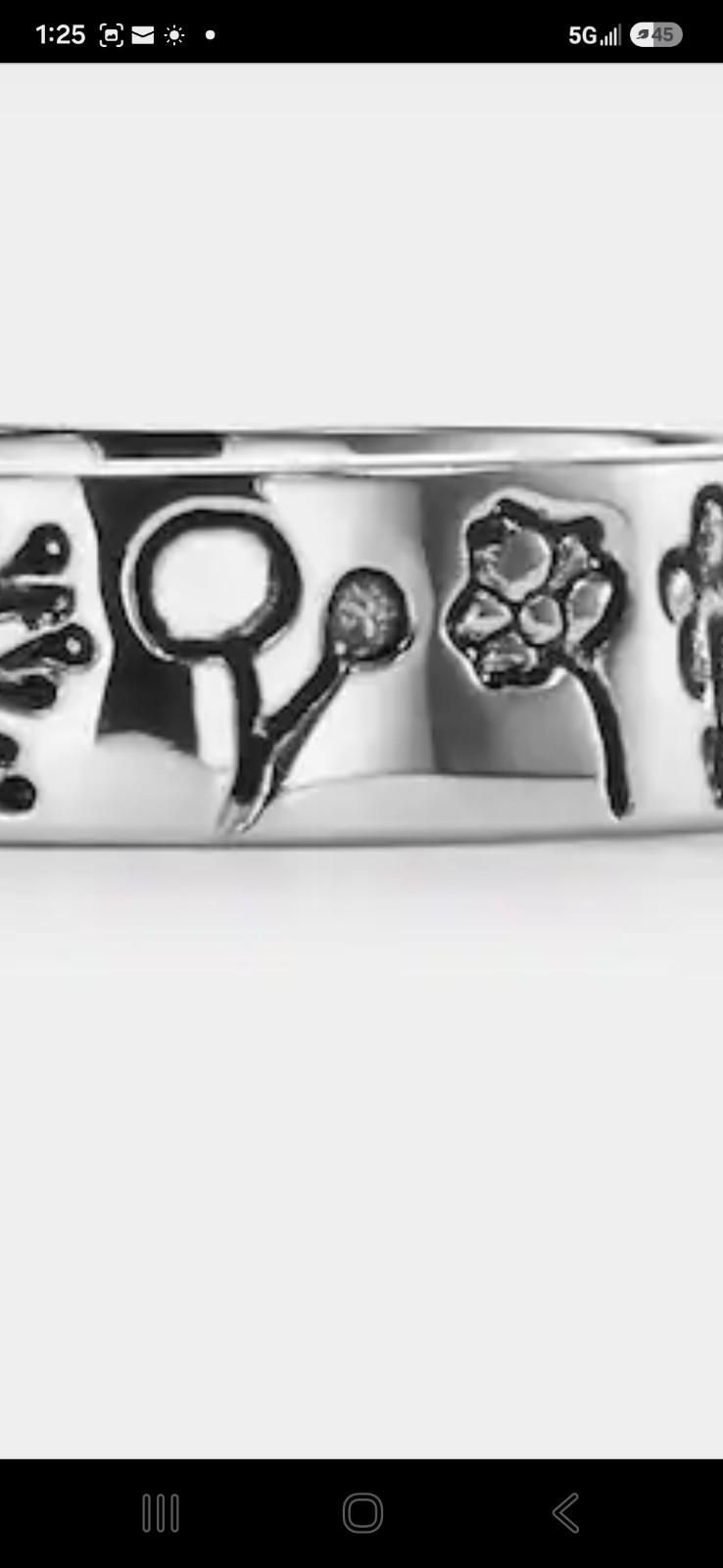 Perimade 925 Sterling Silver Band Wildflowers Sz 7 Friendship Jewelry 18277