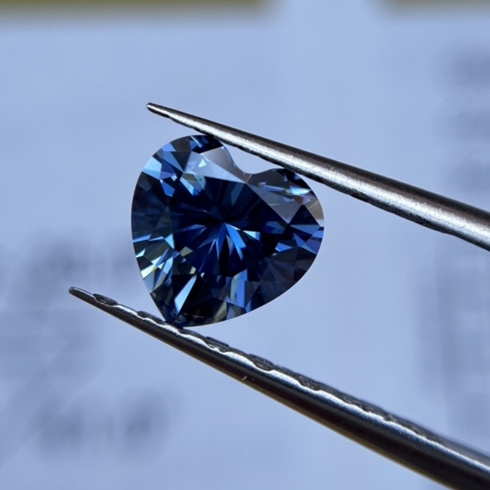 Heart Cut Sapphire Fancy Color Loose Moissanite Gemstone 1pcs 3×3-9x9mm