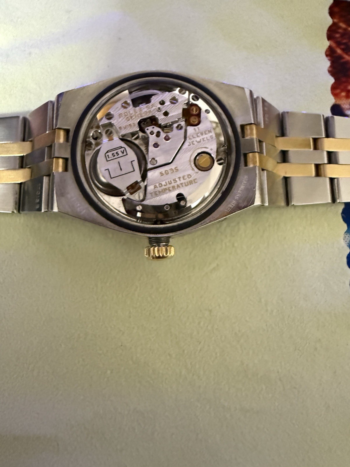 Rolex Datejust Oysterquartz 18k Yellow Gold/Steel 17013 Non working READ Descrip