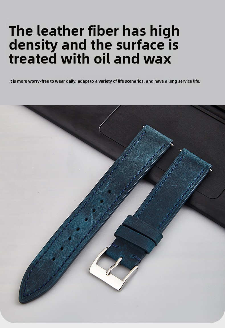 Vintage cowhide genuione leather watch straps mens band 18 19 20 21 22 24mm