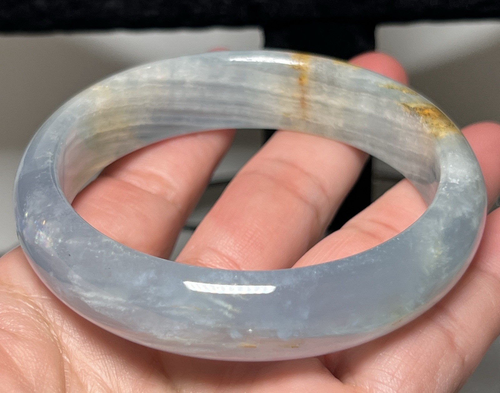 Blue Onyx Bangle Inner Diameter Size 61mm See Pics