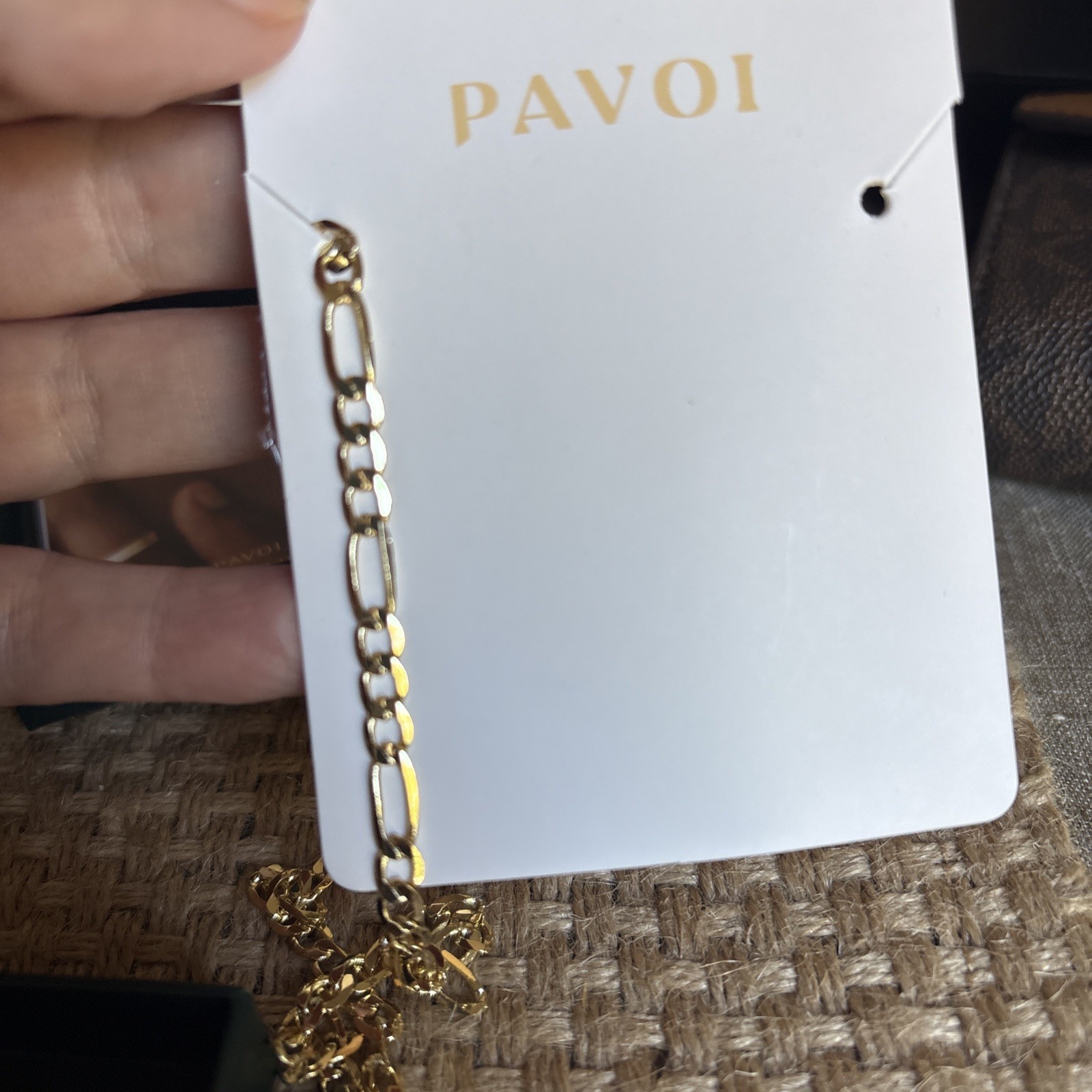 pavoi necklace 14k Gold Plated Curb Paperclip Box Chain. 16” With 3” Extender