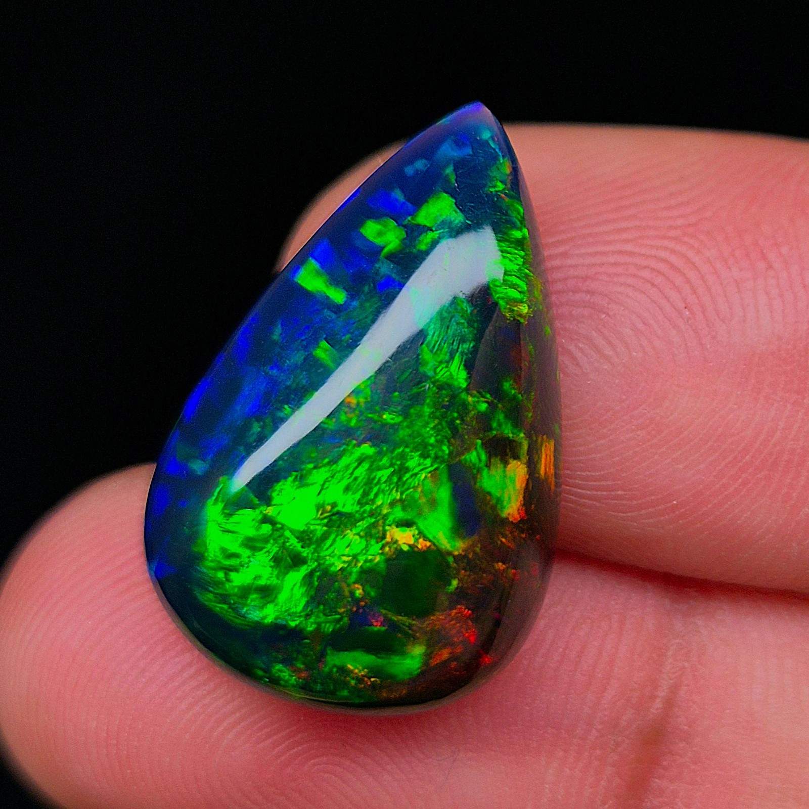 10.8 CT Natural Ethiopian ++Opal Multi Fire Loose Cabochon Gemstone 22×15 mm