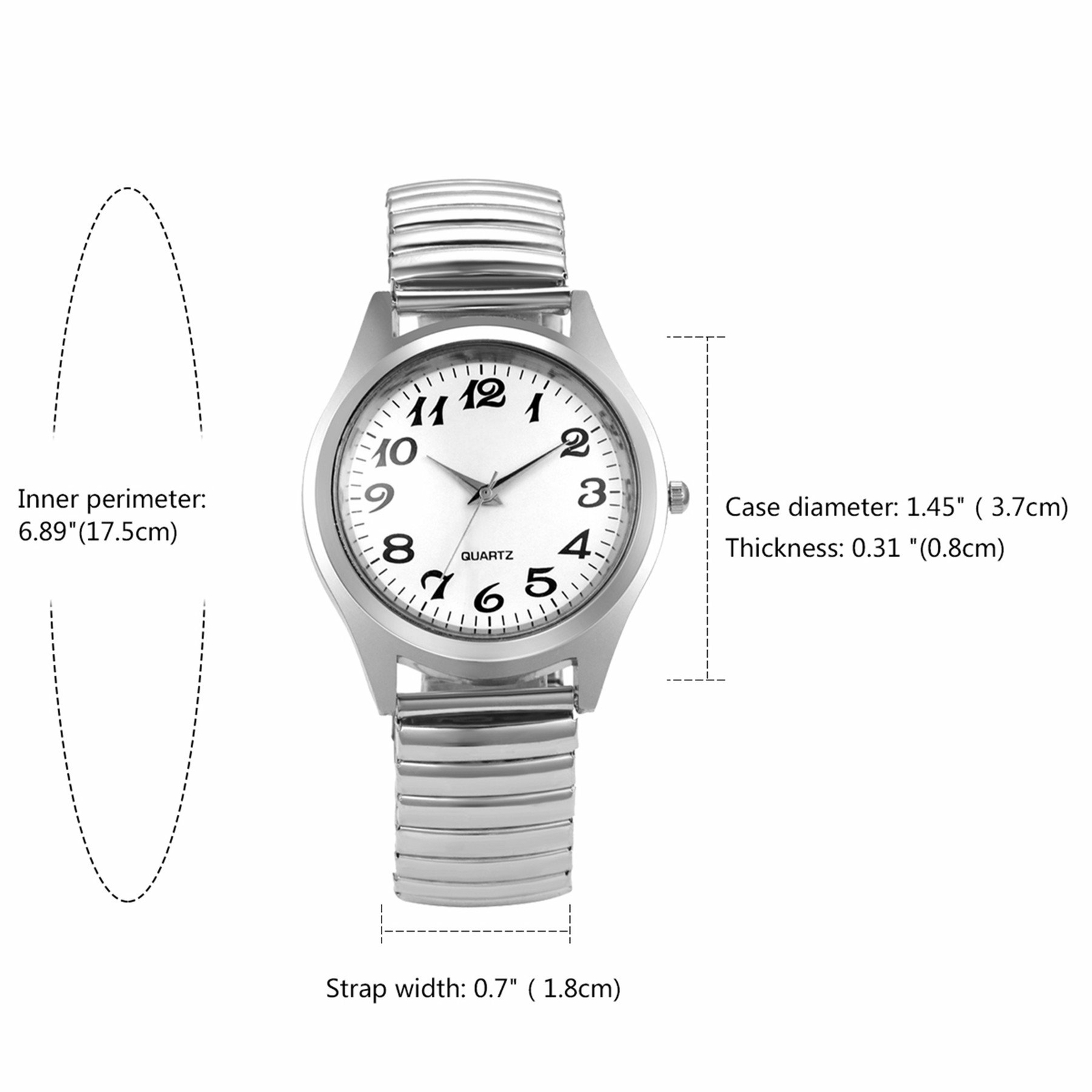 Men’s Women’s Wrist Watch Classic Luxury Quartz Analog Metal Strap Wristwatches