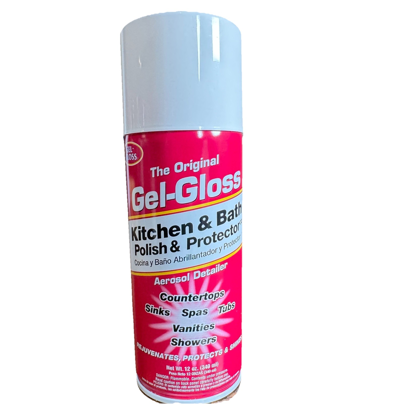 Original Gel Gloss Kitchen and Bath Polish Protector, 12oz. Aerosol Can,…