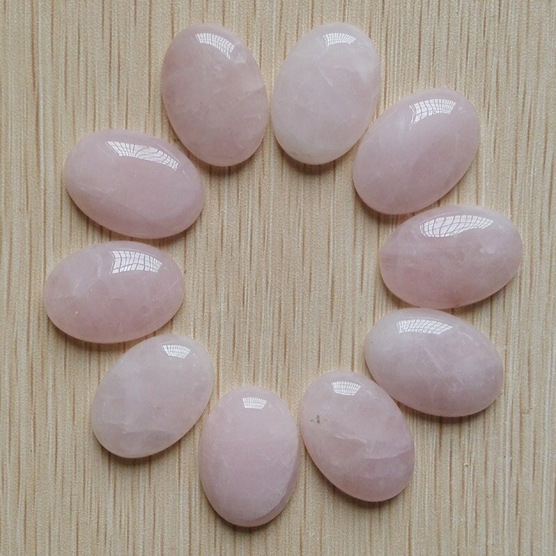 15x20mm Natural Stone 30pcs Powder Crystal Oval Bead CAB Cabochon DIY No Holes