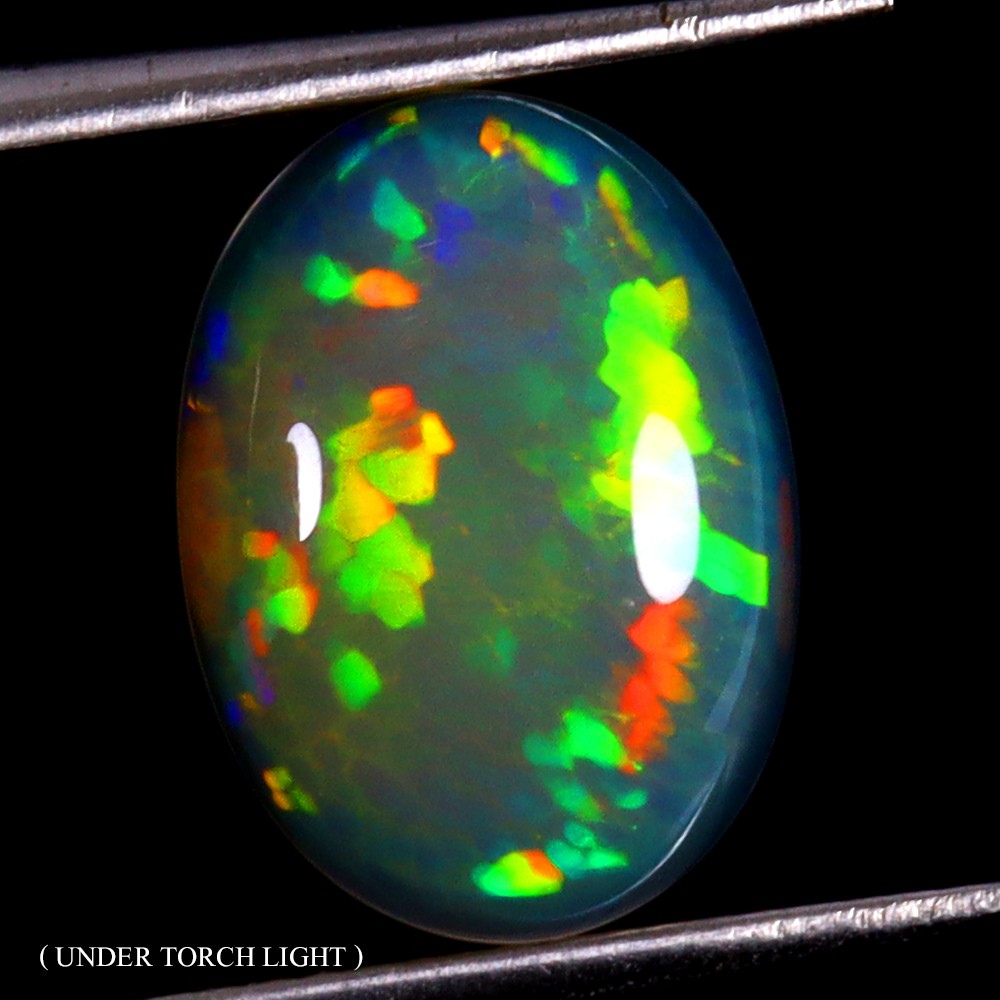 Oval AAA Floral Flash Play Of Color Crystal Fire Opal 4.20ct 14x10mm Gemstone