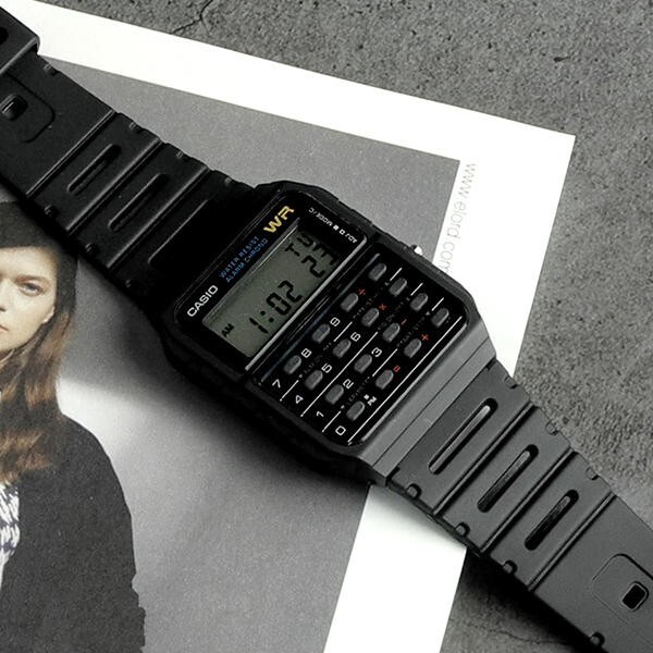 Casio Mens Watch CA-53W-1Z Casio Retro Calculator Original New Resin Strap