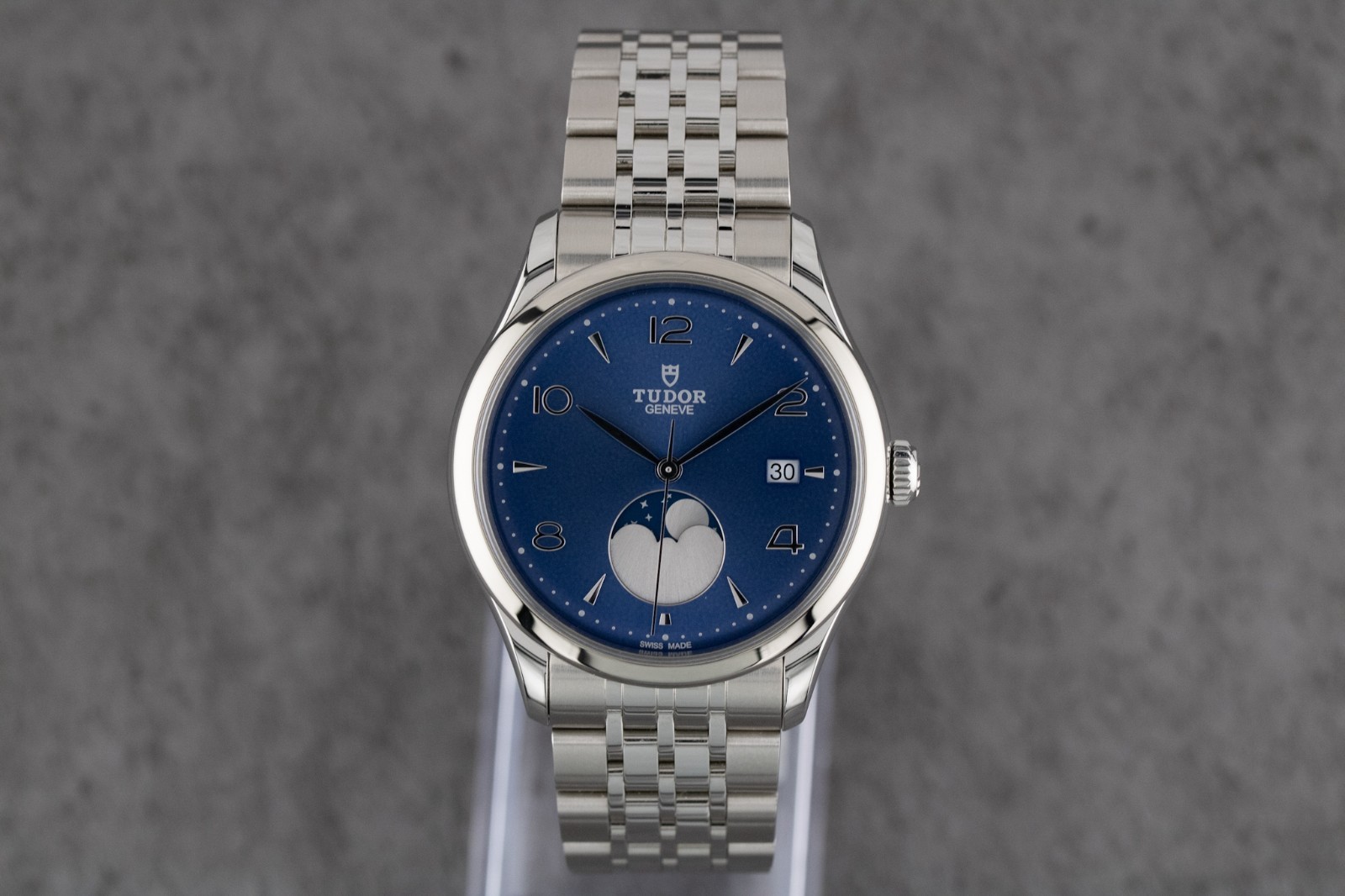 2026 Tudor 1926 Luna Steel Auto 39mm Blue Dial Moonphase Bracelet Watch 91560