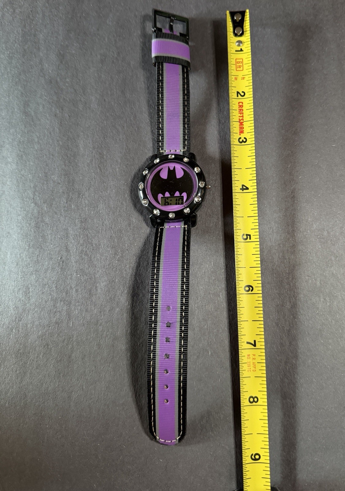 Accutime Batman Girls Digital Watch Purple New Battery