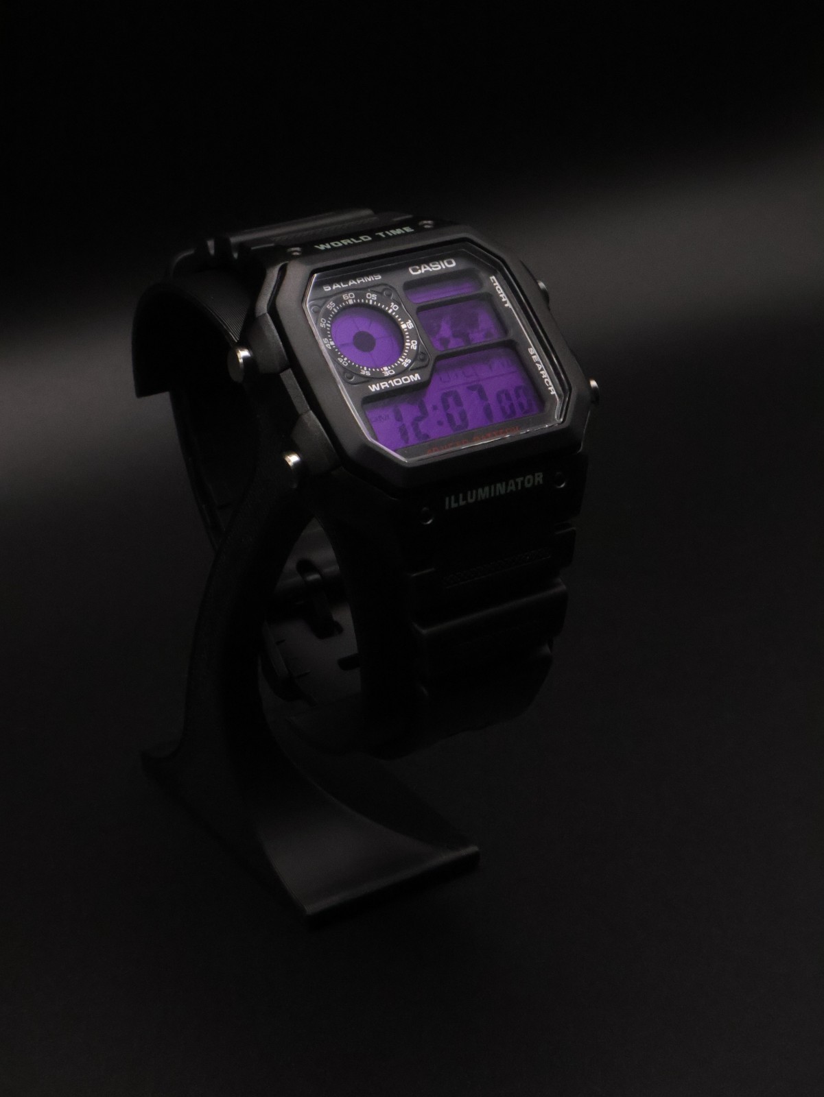“Dark Matter” | Casio World Time Illuminator | Royale | AE-1200WH | 🟣 | Custom