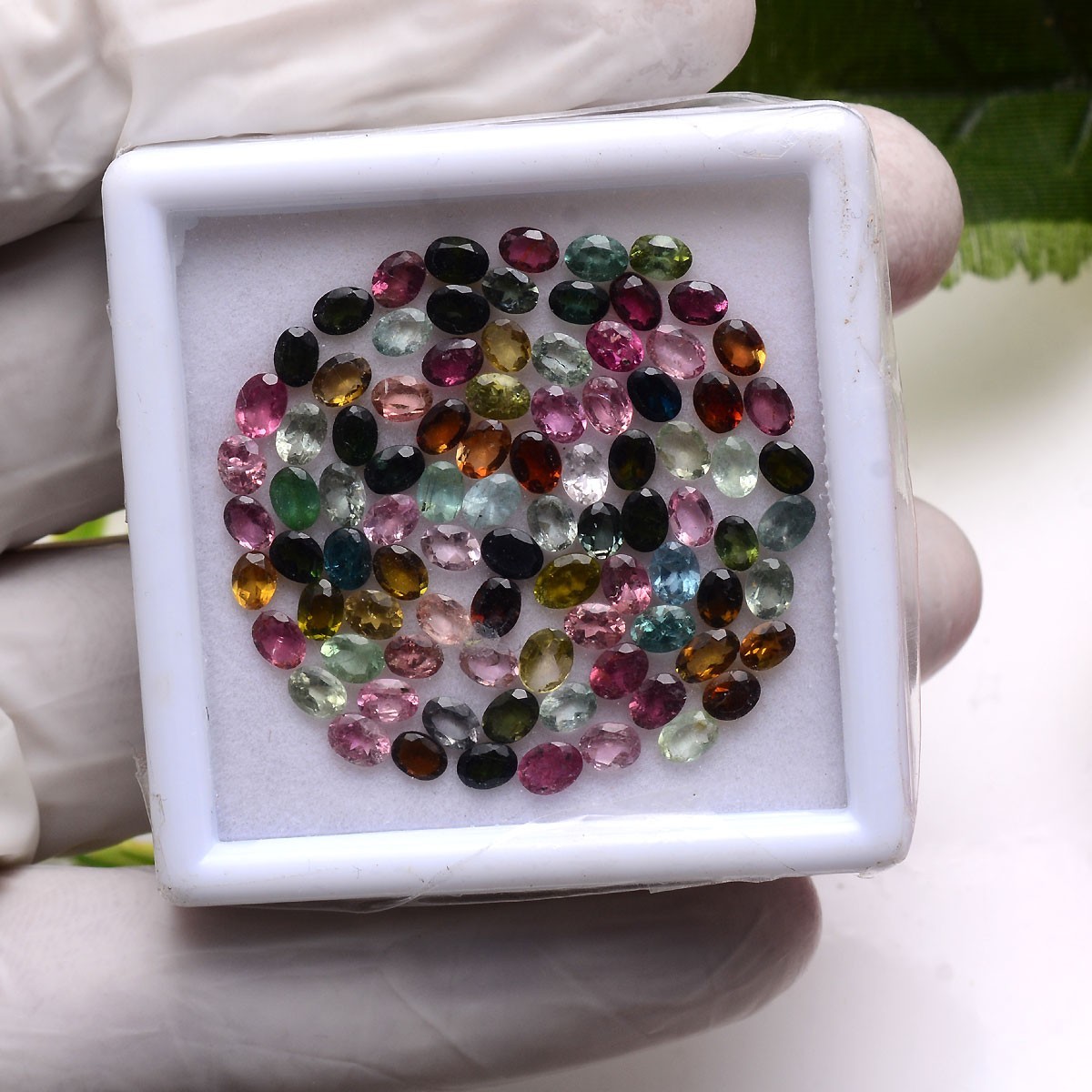 27 Pcs Natural Multi Tourmaline 3.79mm-4.43mm Oval Cut Untreated Gemstones Lot